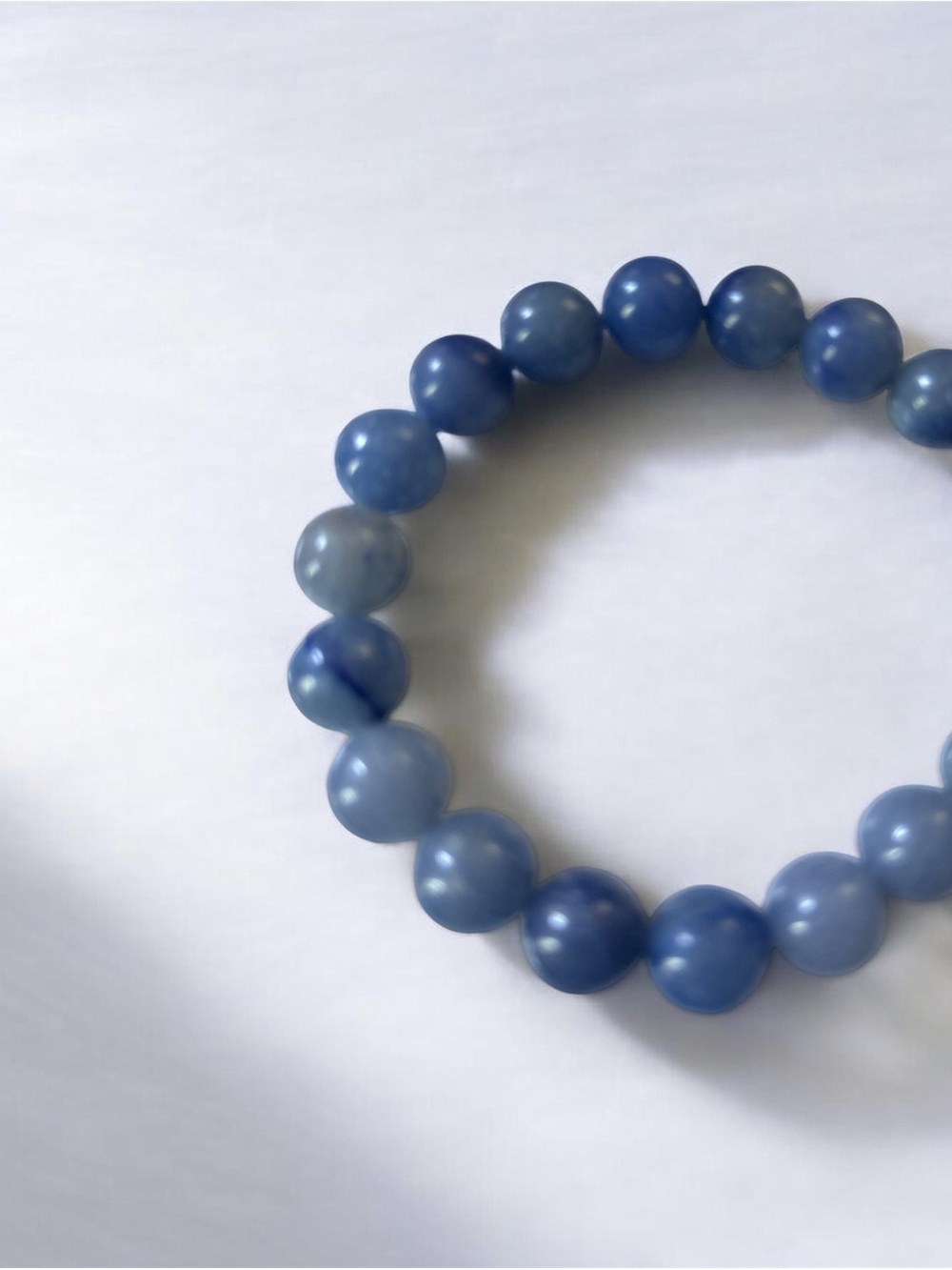 Blue Aventurine 10mm Beaded Stretch Bracelet